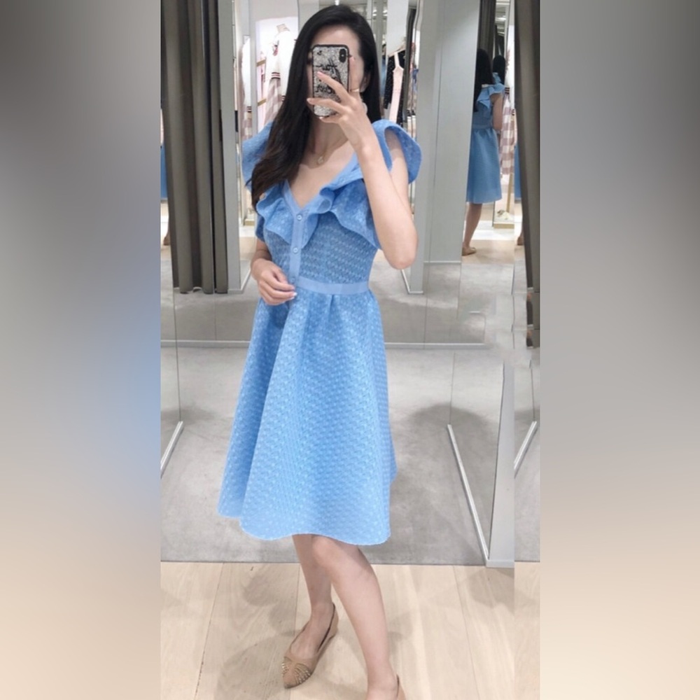 Maje Blue Midi Dress